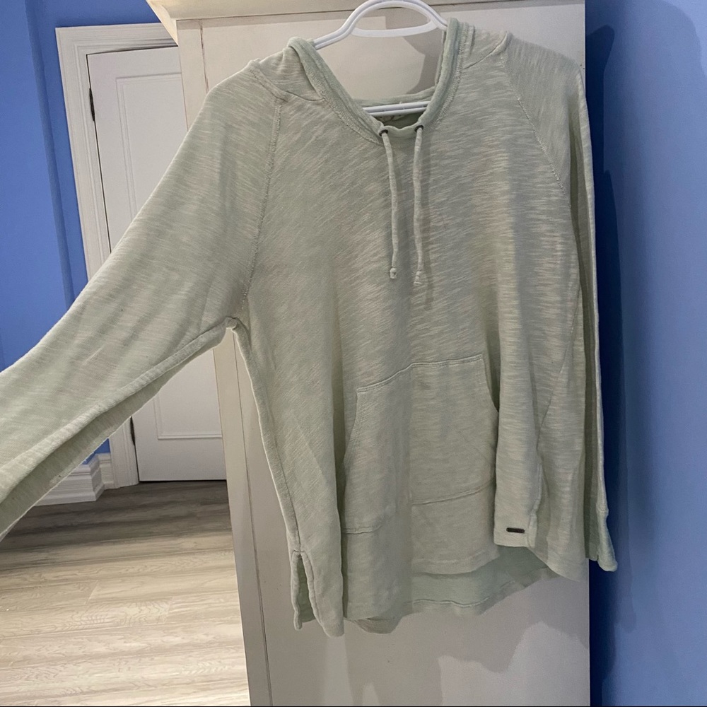 Roxy salt and pepper pastel green thin long sleeve hoodie